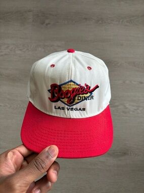 Boogie's Diner Las Vegas Two-Tone Baseball Cap - White & Red